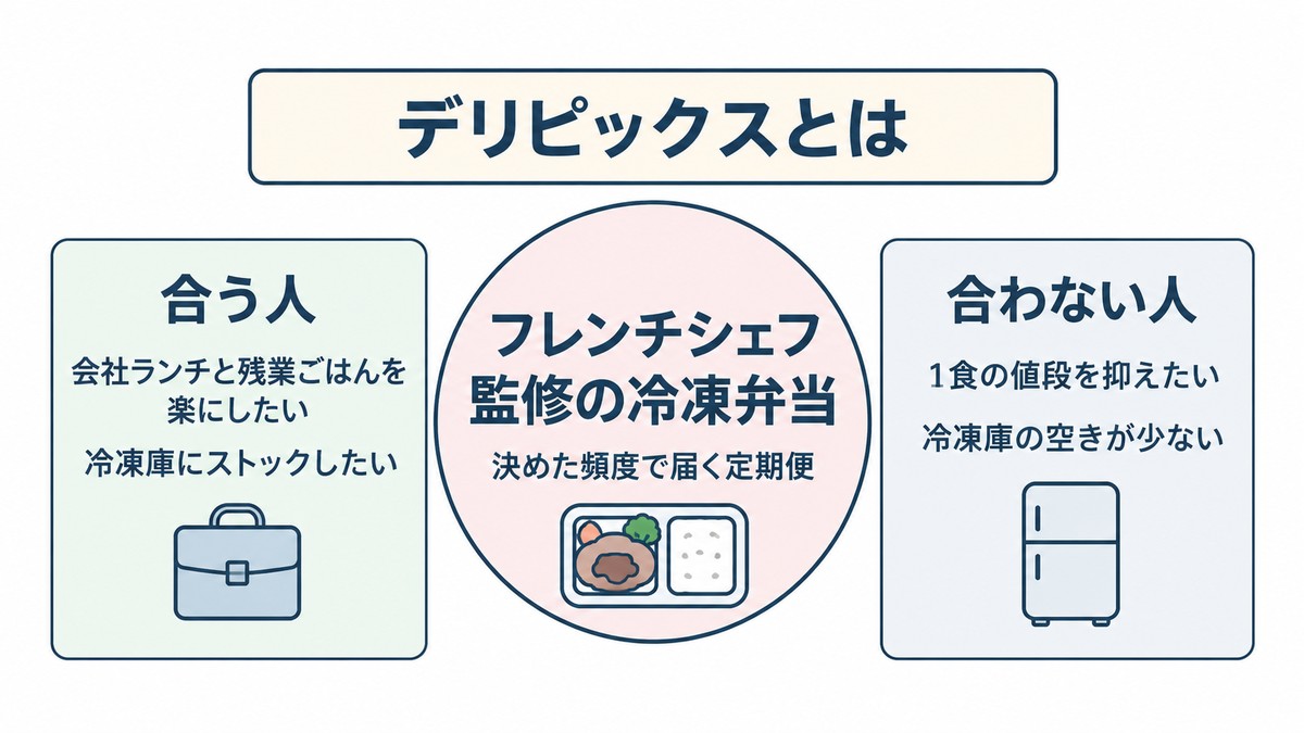デリピックスとは何か：フレンチシェフの冷凍弁当サブスクです